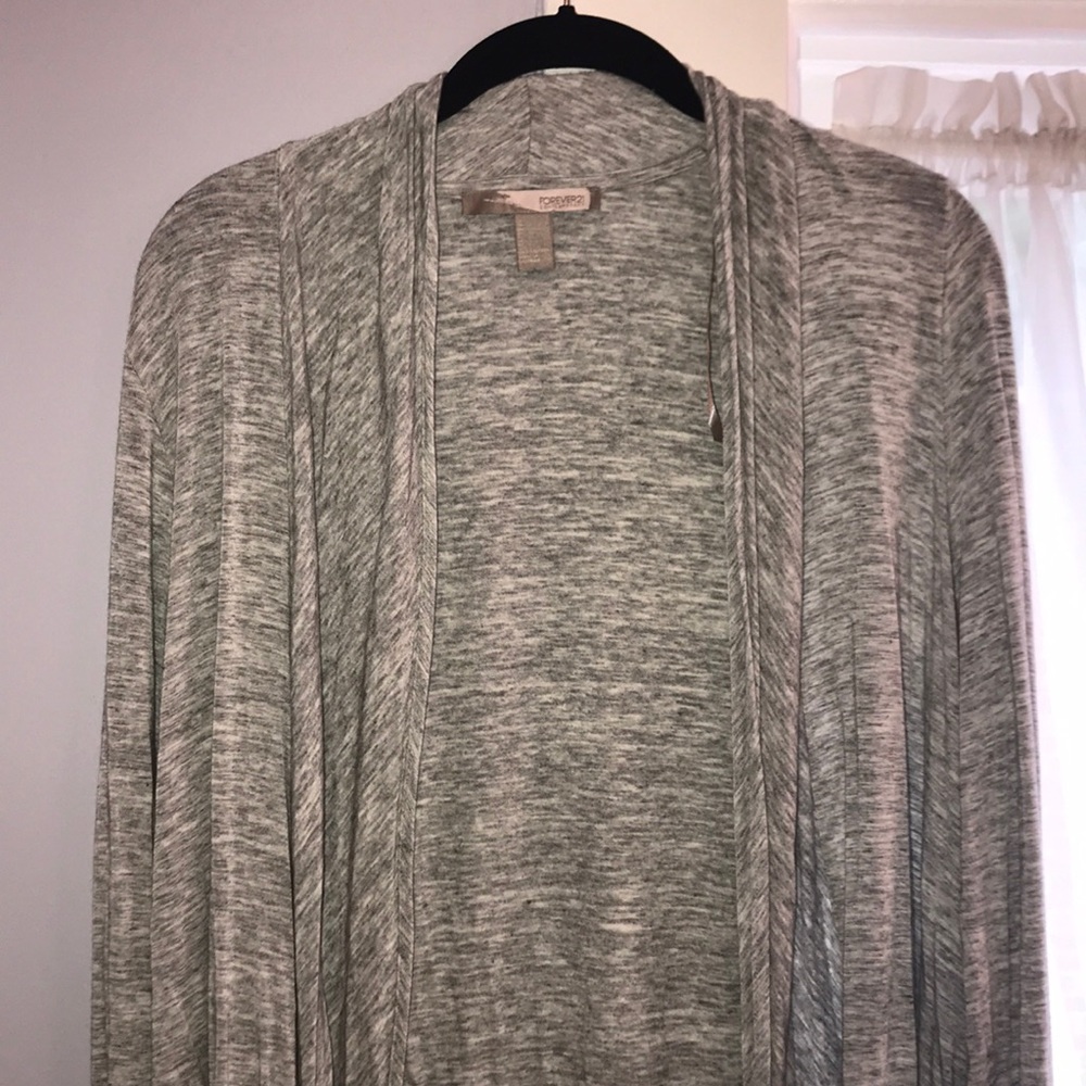 Forever 21 Stretchy Gray Cardigan